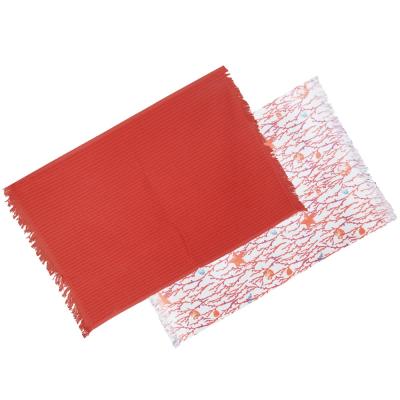 Vingi Set 2 Strofinacci Cucina in Spugna Cotone 44x73 cm Hawaii Coral, Asciugamani da cucina Asciugapiatti_