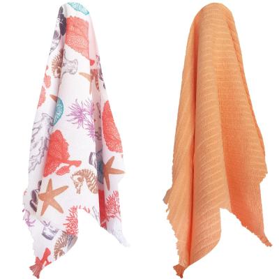 Vingi Set 2 Strofinacci Cucina in Spugna Cotone 44x73 cm Hawaii Reef, Asciugamani da cucina Asciugapiatti_