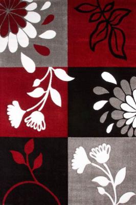 Lalee Tappeto arredo moderno salotto Lambada 200x290 cm 464 Nero Rosso