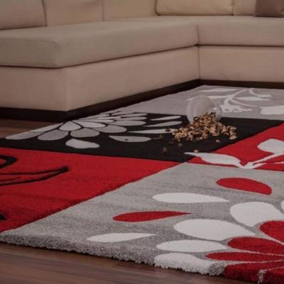 Lalee Tappeto arredo moderno salotto Lambada 200x290 cm 464 Nero Rosso_