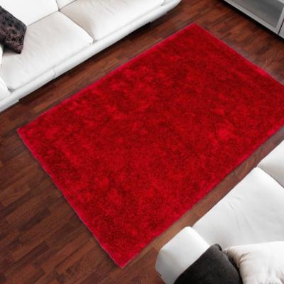 Lalee Tappeto arredo a pelo alto e fitto moderno alta qualità Velvet 120x170 cm Rosso_
