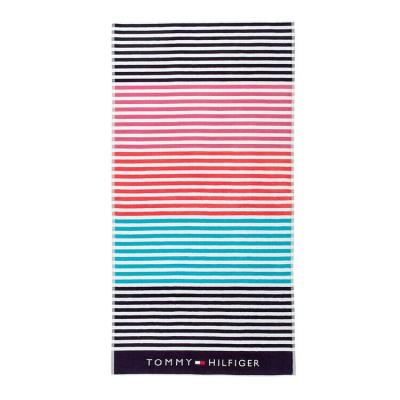 Tommy Hilfiger Telo Mare in Spugna di Cotone Cinigliato - Sunshade