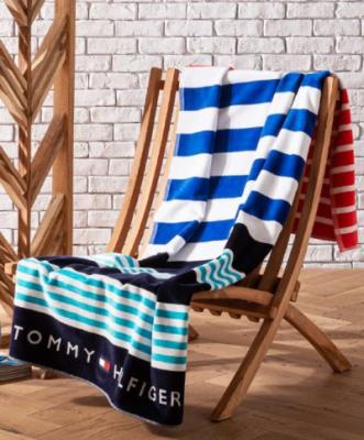 Tommy Hilfiger Telo Mare in Spugna di Cotone Cinigliato - Montauk_