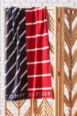 Tommy Hilfiger Telo Mare in Spugna di Cotone Cinigliato - Captain_