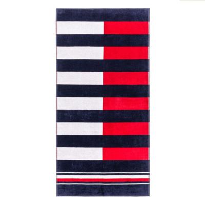 Tommy Hilfiger Telo Mare in Spugna di Cotone Cinigliato - Coastal