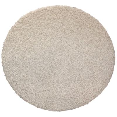 Lalee Tappeto Tondo arredo a pelo alto moderno salotto Relax Ø 160 cm Avorio_
