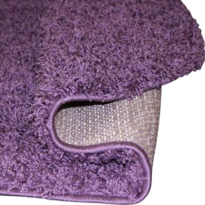 Lalee Tappeto Tondo arredo a pelo alto moderno salotto Relax Ø 160 cm Violet_