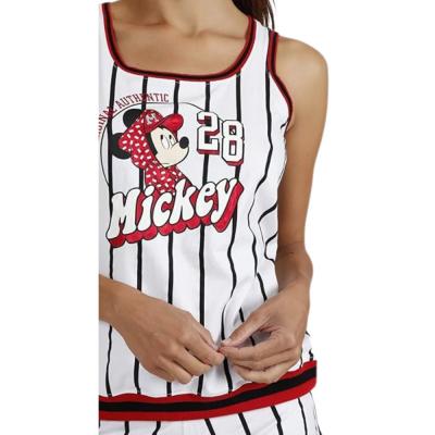 Disney Pigiama estivo Mickey Mouse White XL Donna Ragazza 2 Pezzi Canotta e Pantaloncino_