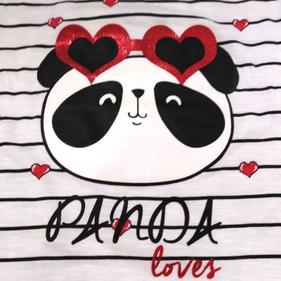 Admas Pigiama estivo Panda Loves White XXL Donna Ragazza 2 Pezzi Canotta e Pantaloncino_