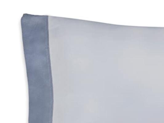 Perlarara Completo Lenzuola Matrimoniale in Flanella - Misty Blue Bicolor_