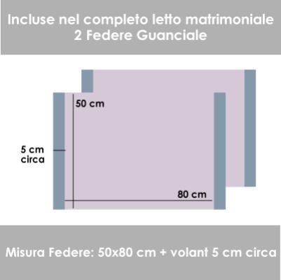 Perlarara Completo Lenzuola Matrimoniale in Flanella - Pavone 119 Bicolor_