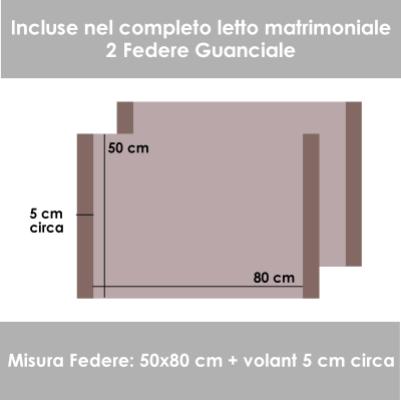 Perlarara Completo Lenzuola Matrimoniale in Flanella - Corteccia 129 Bicolor_