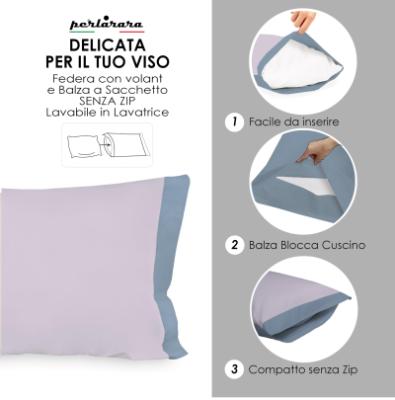 Perlarara Completo Lenzuola Singolo in Flanella - Pavone 119 Bicolor_