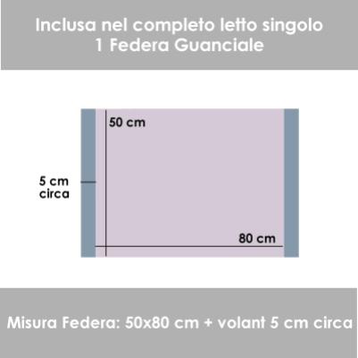 Perlarara Completo Lenzuola Singolo in Flanella - Pavone 119 Bicolor_