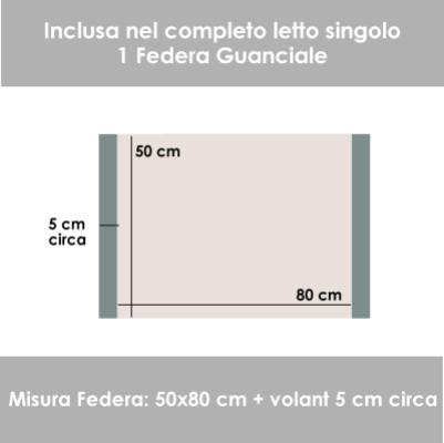 Perlarara Completo Lenzuola Singolo in Flanella - Laguna 130 Bicolor_