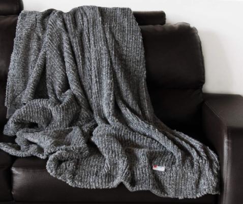 Mora Plaid in Pile 130x170 Logan - Grigio_