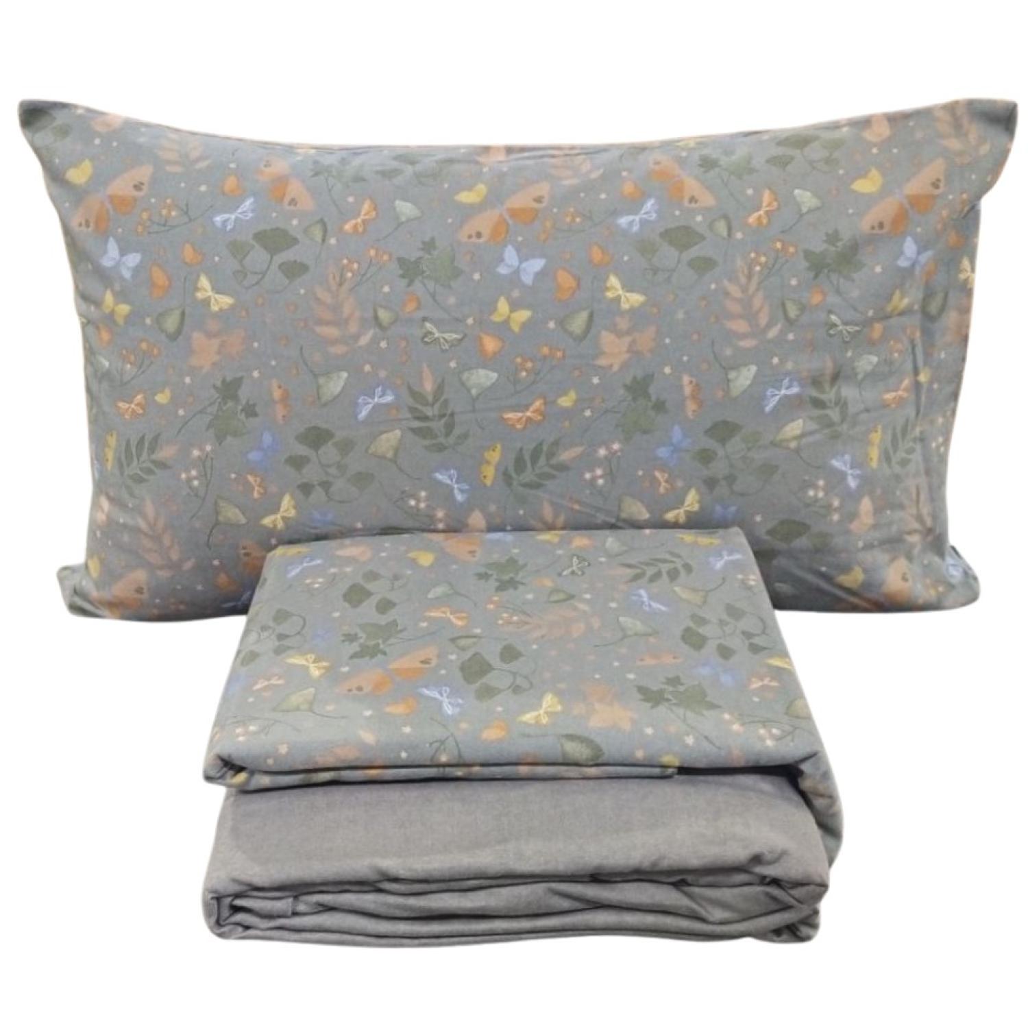 Bassetti Completo Letto Piazza e Mezza Wings G1 Lenzuola Flanella Puro Cotone Antipilling_images