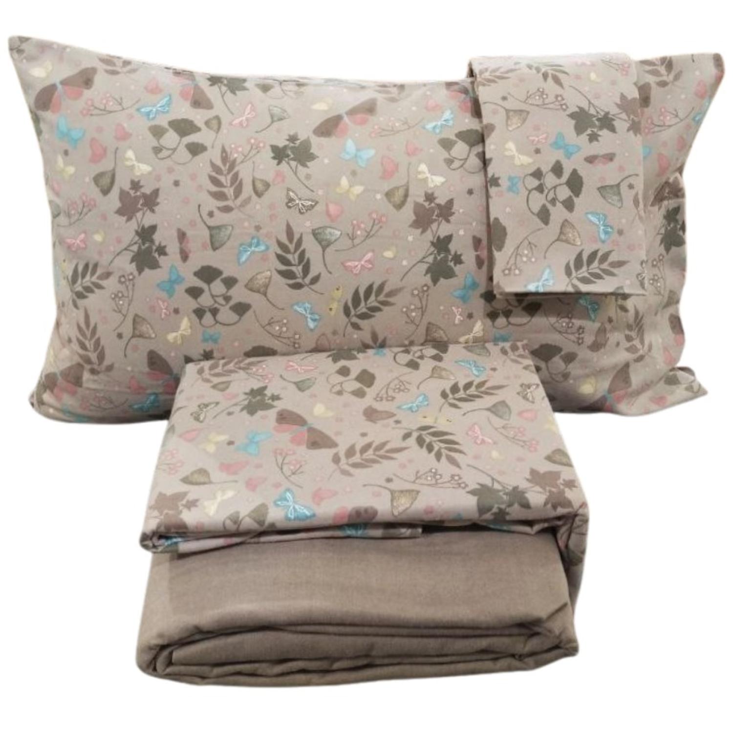 Bassetti Completo Letto Matrimoniale Wings 41 Lenzuola Flanella Puro Cotone Antipilling_images