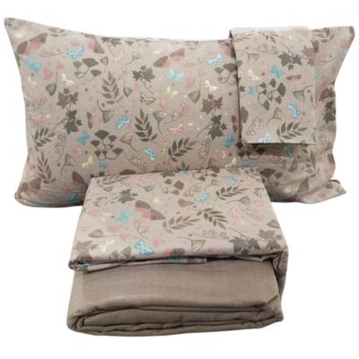 Bassetti Completo Letto Matrimoniale Wings 41 Lenzuola Flanella Puro Cotone Antipilling