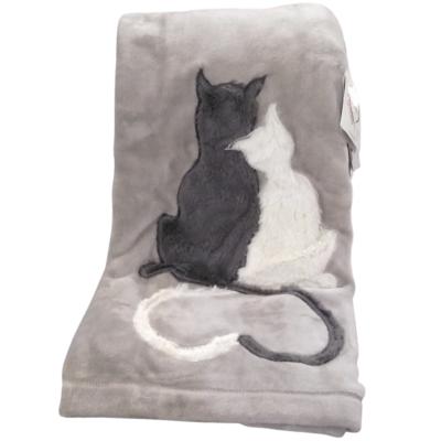 Daunex Plaid in Pile 140x180 cm Romantic Cat_