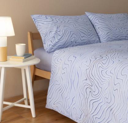 Bassetti Parure Copripiumino Singolo, Flutter B1 una piazza Sacca e Federa_