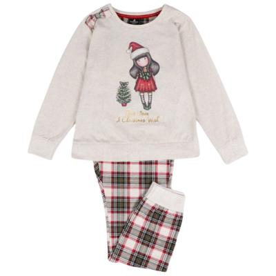 Santoro Gorjuss - Pigiama Bambina, in Cotone, Natalizio - Beige 8 anni_