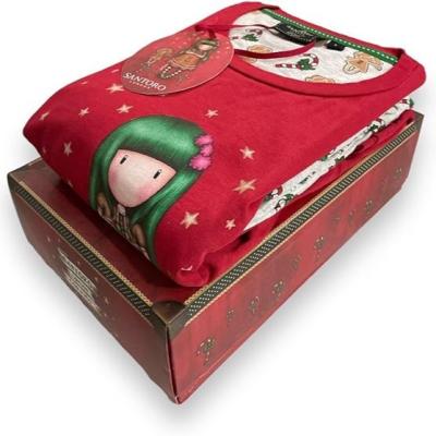 Santoro Gorjuss - Pigiama Bambina, in Cotone, Natalizio - Rosso 8 anni_