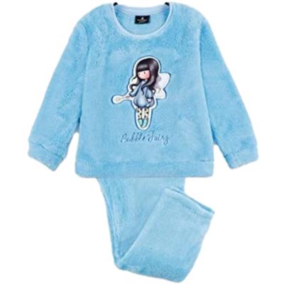 Santoro Gorjuss - Pigiama Invernale, in Pile, con coulisse in vita - Blue L_