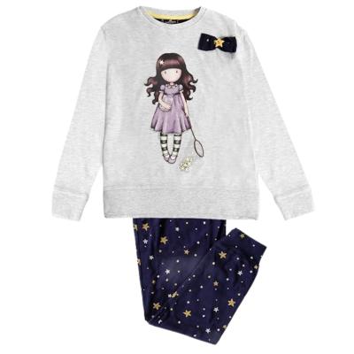 Santoro Gorjuss - Pigiama Invernale Bambina, in caldo cotone, stampato - Melange Grey 4 anni_