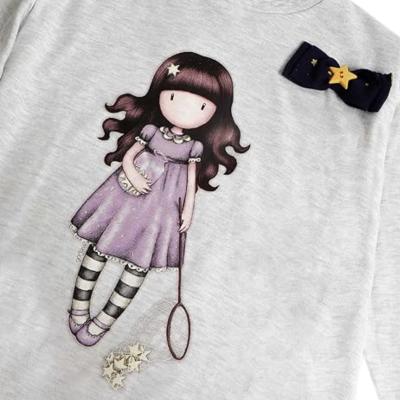 Santoro Gorjuss - Pigiama Invernale Bambina, in caldo cotone, stampato - Melange Grey 4 anni_