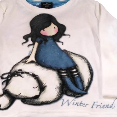 Santoro Gorjuss - Pigiama Invernale Bambina con stampa - Bianco 6 anni_