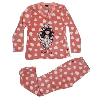 Santoro Gorjuss - Pigiama Invernale in Pile con stampa - Raspberry 8 anni