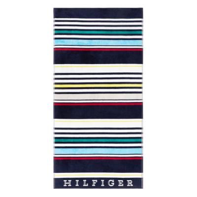 Tommy Hilfiger Telo Mare in Spugna di Cotone Cinigliato - Athletic Navy