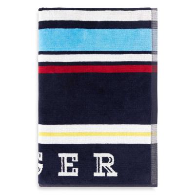 Tommy Hilfiger Telo Mare in Spugna di Cotone Cinigliato - Athletic Navy_