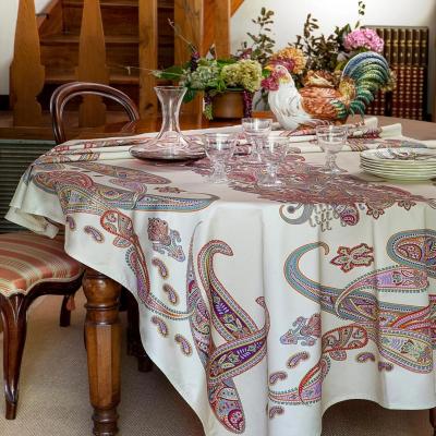 Mirabello Tovaglia in Raso di Cotone 12 Posti 150x260 Paisley Passion
