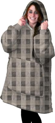 Novia Felpa Plaid con cappuccio Tartan Beige_