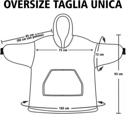 Novia Felpa Plaid con cappuccio Grigio_