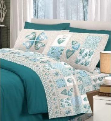 Perlarara - Completo Lenzuola Singolo 160x300 cm in Cotone - Primavera Verde