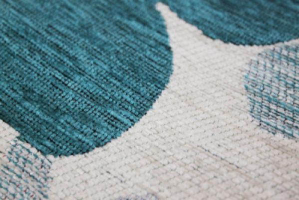 Perlarara Tappeto Arredo Multiuso 80x150 cm Firenze Chenille - Blu / Turchese_