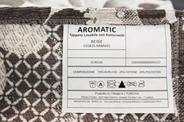 Perlarara Tappeto Arredo Multiuso 55x240 cm Firenze Chenille - Beige / Marrone_