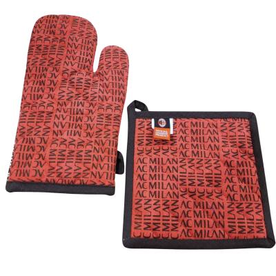 Milan Set Barbecue Guanto da forno e Presina in Cotone_
