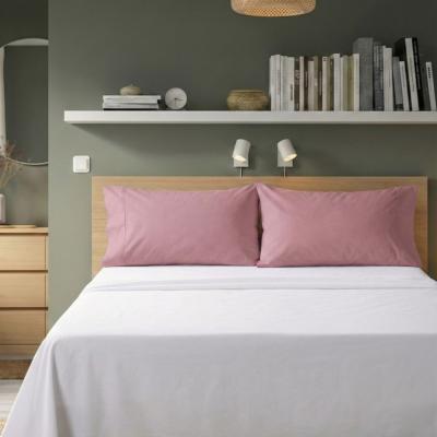 Perlarara Happidea Set 2 Federe in Cotone Tinta unita 50x80 cm Glicine