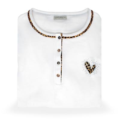 Manam Pigiama Donna Elegante Due 2 Pezzi Interlock 10915 100% Cotone TG. 52_