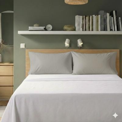 Perlarara Happidea Set 2 Federe in Cotone Tinta unita 50x80 cm Perla