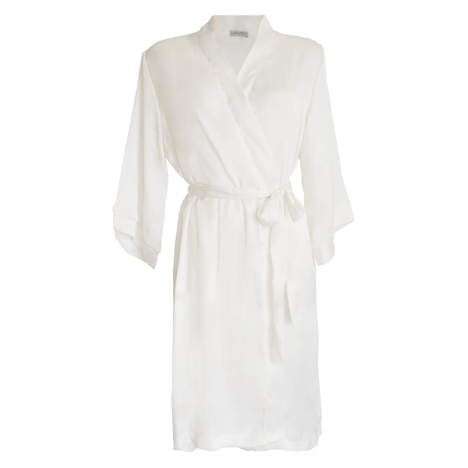 Manam kimono donna da Notte elegante con cintura Taglia XS S Panna