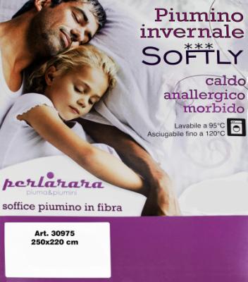 Perlarara Softly - Piumino in Fibra Matrimoniale 250x220 cm - Caldo_