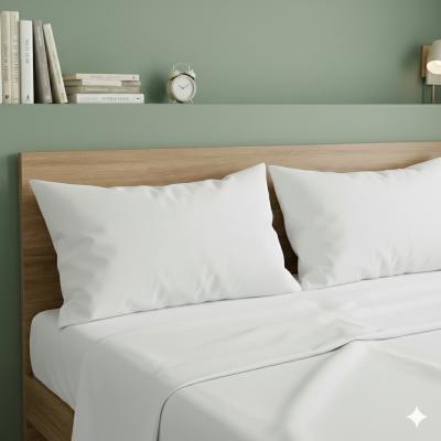 Perlarara Happidea Set 2 Federe in Cotone Tinta unita 50x80 cm Bianco