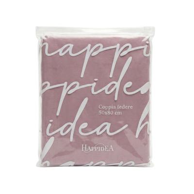Perlarara Happidea Parure Copripiumino Singolo Cotone Tinta Unita Glicine