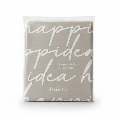 Perlarara Happidea Parure Copripiumino Matrimoniale Cotone Tinta Unita Perla