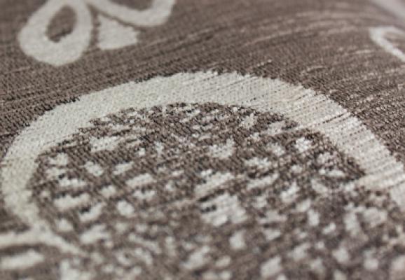 Perlarara Tappeto Cuori 66x140 cm in cotone e poliestere - Tortora_